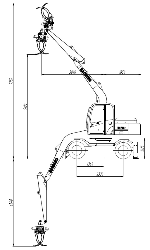 90蔗木装卸机 90蔗木装卸机