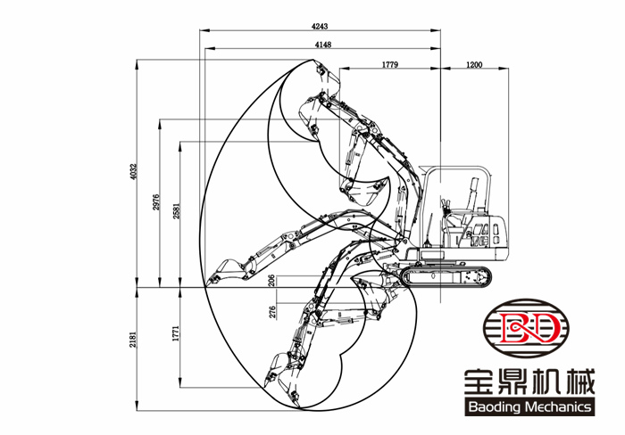 宝鼎23微型挖掘机工作参数 宝鼎23微型挖掘机工作参数