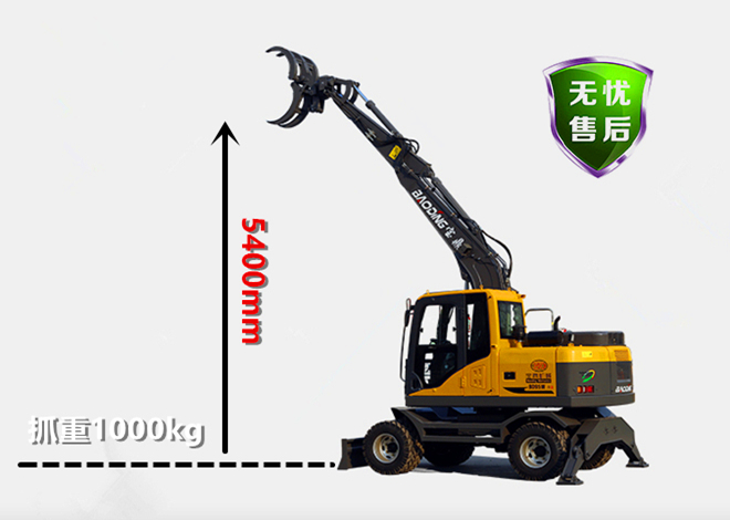 宝鼎BD95B轮式抓木机图片 宝鼎BD95B轮式抓木机图片