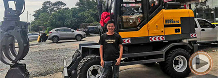 轮式抓木机客户 轮式抓木机客户