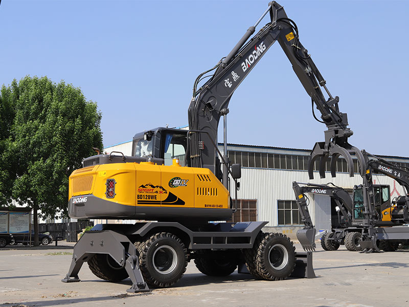 宝鼎BD120WE轮式抓木机,超强承载,作业更轻松