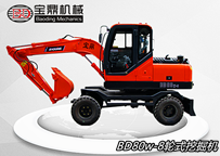 宝鼎BD80w-8小型轮式挖掘机