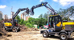 宝鼎轮式挖掘机多地市场争奇斗艳