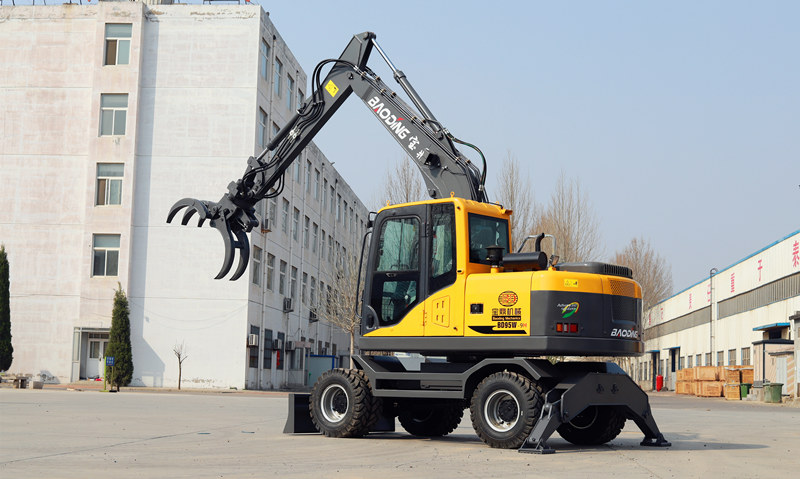 解读宝鼎95轮式抓木机 实拍宝鼎抓木机厂家-9H型号